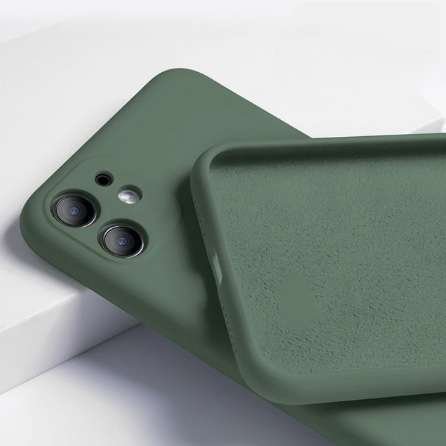 Silicone Case Elastyczne Silikonowe Etui Pokrowiec Iphone 12 / 12 Pro Zielony Bestphone