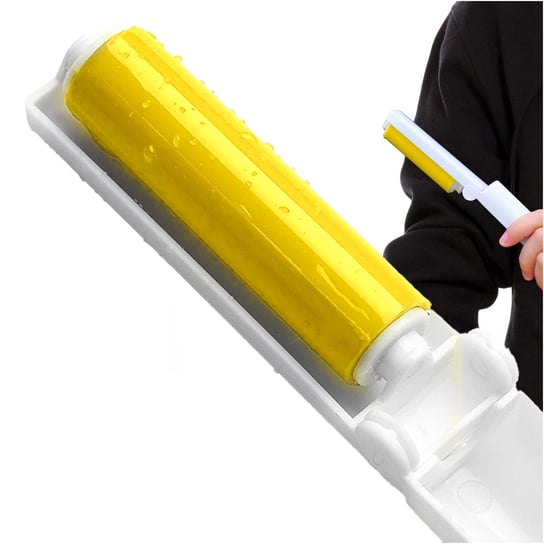 Silikonowa rolka do czyszczenia ubrań kompaktowa żółta Sulpo