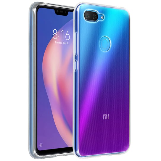 Silikonowe etui, błyszcząca i matowa tylna obudowa do Xiaomi Mi 8 Lite – ultra przezroczysta Avizar