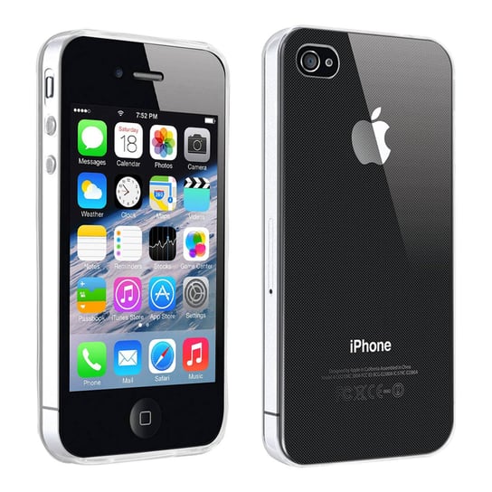 Silikonowe etui, błyszczące i matowe etui na tył Apple iPhone 4 / 4S – przezroczyste Avizar
