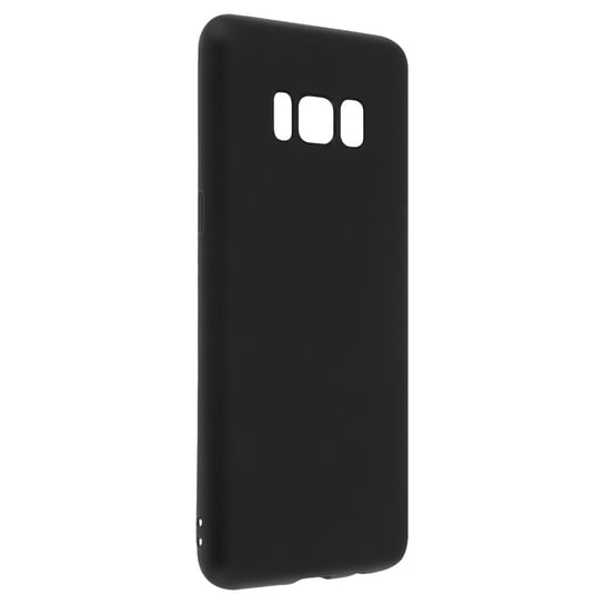 Silikonowe etui, błyszczące i matowe etui na tył Samsunga Galaxy S8 – czarne Avizar