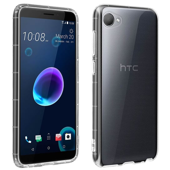Silikonowe etui, błyszczące i matowe etui na tył telefonu HTC Desire 12 - Przezroczyste Avizar