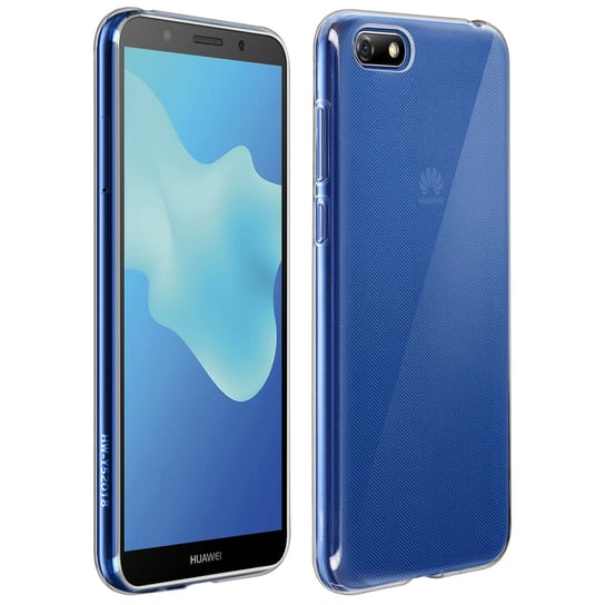 Silikonowe etui, błyszczące i matowe etui na tył telefonu Huawei Y5 2018 – przezroczyste Avizar