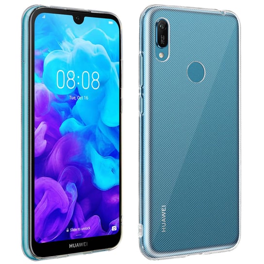 Silikonowe etui, błyszczące i matowe etui na tył telefonu Huawei Y6 2019 – przezroczyste Avizar