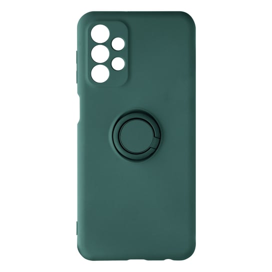 Silikonowe etui do Galaxy A23 5G Soft Touch Elastyczne z pierścieniem w kolorze zielonym Avizar