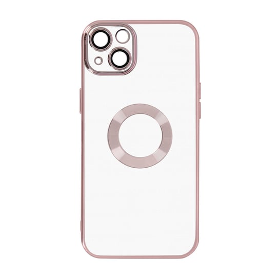 Silikonowe etui do iPhone'a 13 Camera tected Różowy chromowany kontur Avizar