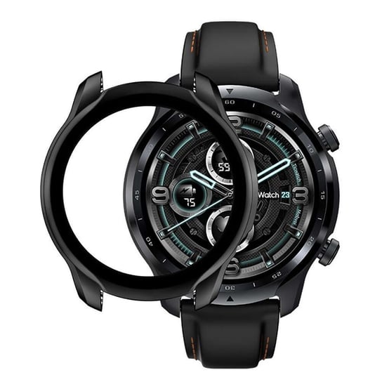 Silikonowe Etui Do Ticwatch Pro 3 / Pro 3 Ultra Czarne Pokrowiec Case Obudowa BEST