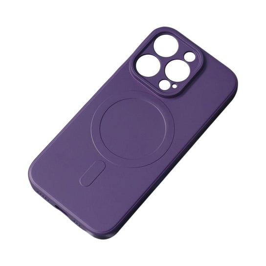 Silikonowe etui kompatybilne z MagSafe do iPhone 15 Pro Max  Silicone Case - fioletowe Hurtel