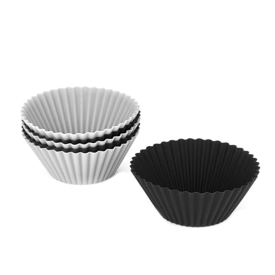 Silikonowe foremki do muffinek TADAR Silico, czarno-białe, 7x4 cm, 6 szt. Tadar