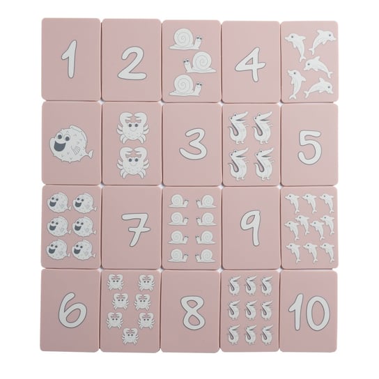Silikonowe karty - Pudrowy Róż karty do gry Scrunch, 20 kart Scrunch