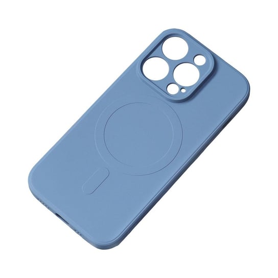 Silikonowe magnetyczne etui iPhone 13 Pro Max Silicone Case Magsafe - ciemnoniebieskie Hurtel