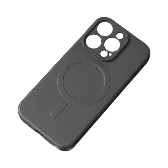Silikonowe magnetyczne etui iPhone 14 Pro Max Silicone Case Magsafe - czarne Hurtel