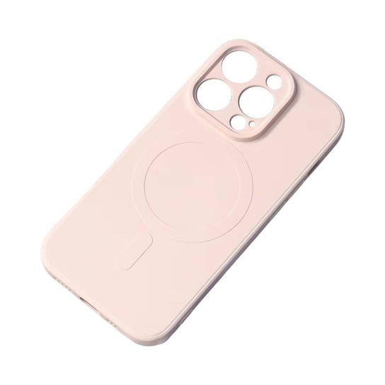Silikonowe magnetyczne etui iPhone 14 Pro Silicone Case Magsafe - beżowe Hurtel