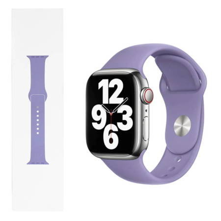 Silikonowy pasek Apple Sport Band do Watch 1/ 2/ 3/ 4/ 5/ 6/ 7 Series 38/ 40/ 41mm - lawendowy (English Lavender) Apple