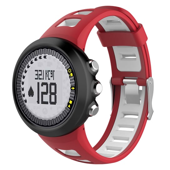 Silikonowy Pasek Do Zegarka Suunto Quest, M1, M2, M4, M5 White+Red INF