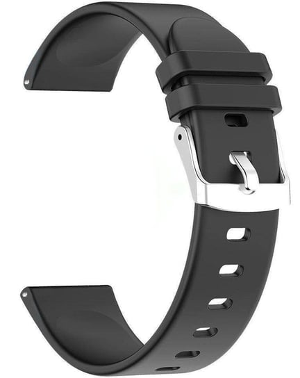 Silikonowy pasek opaska smartwatch 22mm czarny KEMER