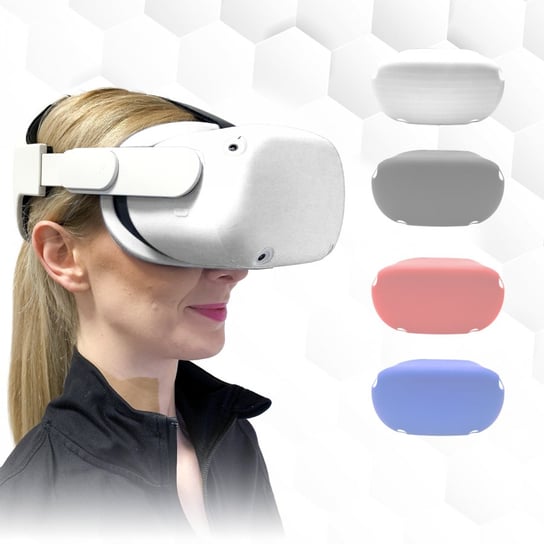 Silikonowy pokrowiec do gogli Oculus Quest 2 - Szary Vortex Virtual Reality