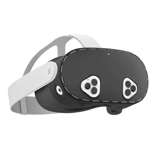 Silikonowy pokrowiec na gogle do Meta Quest 3S | Czarny Vortex Virtual Reality