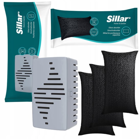 Sillar pochłaniacz zapachów do lodówki + 3x wkład z aktywnym węglem Sillar