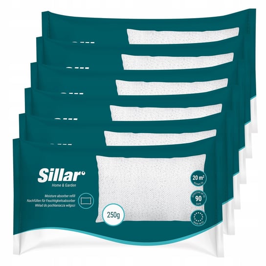Sillar wkład do pochłaniacza wilgoci 250 - uniwersalny - 6 sztuk Sillar