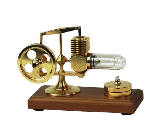 Silnik Stirlinga KEMIS, złoto-brązowy, 17,5x13x6,5 cm Kemis - House of Gadgets