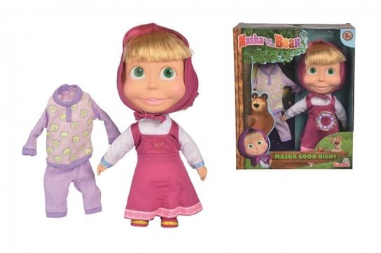 Simba, Masza i Niedźwiedź, lalka interaktywna Śpiewająca Masza z piżamą Simba