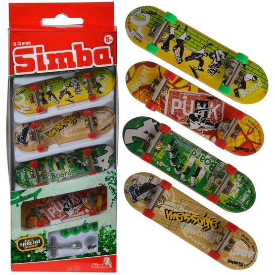 Simba, zestaw Finger Skateboard, zestaw 4w1 deskorolki Simba