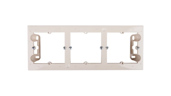 Simon 54 Premium Puszka natynkowa potrójna płytka kremowa DPN3/41 KONTAKT-SIMON