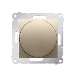 Simon 54 Premium Złoty Ściemniacz do LED ściemnialnych, naciskowo-obrotowy, jednobiegunowy, DS9L.01/44 Kontakt Simon