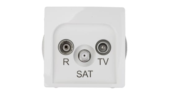 Simon Basic Gniazdo antenowe RD/TV/SAT przelotowe białe BMZAR-SAT10/P.01/11 RD/TV/SAT KONTAKT-SIMON