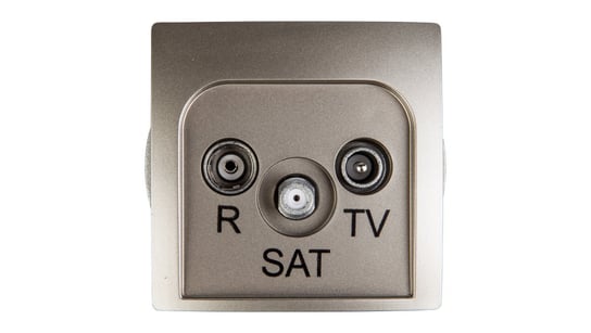 Simon Basic Gniazdo antenowe RD/TV/SAT przelotowe satynowe BMZAR-SAT10/P.01/29 KONTAKT-SIMON