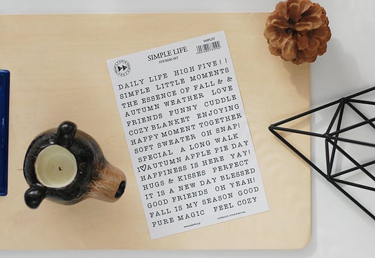 SIMPLE LIFE- naklejki papierowe Studio Forty