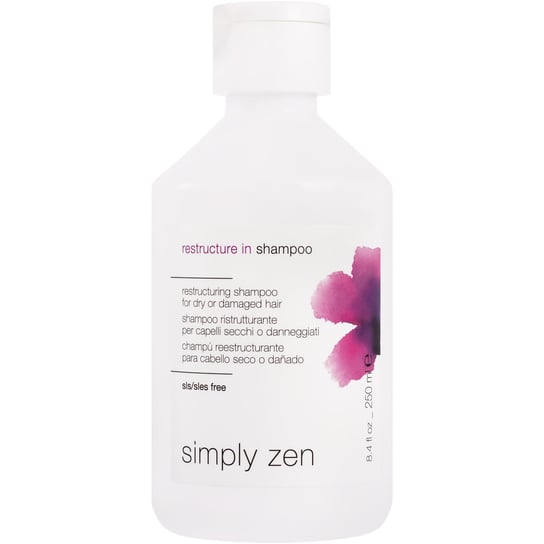 Simply Zen, Restructure In Shampoo, Restrukturyzujący szampon do włosów suchych i zniszczonych, farbowanych, 250 ml Simply Zen