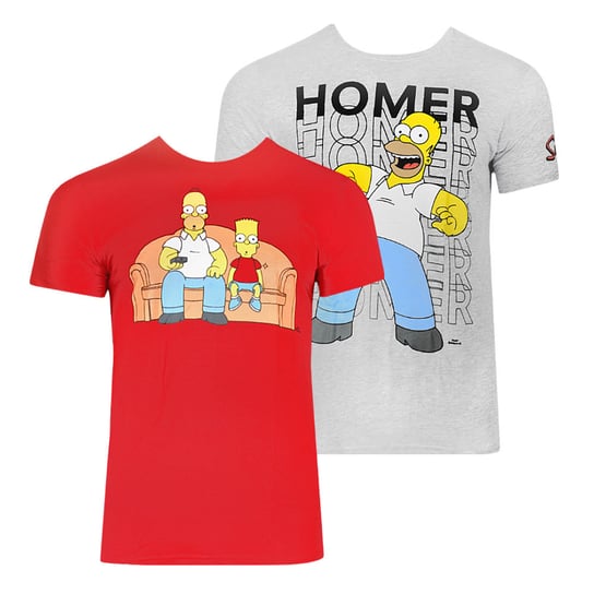 Simpsons T-shirt Koszulka Męska Nadruk 2 sztuki S The Simpsons