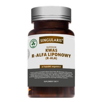 Singularis Kwas R-alfa Lipinowy 220mg Suplement diety, 60 kaps. wegańskich Singularis