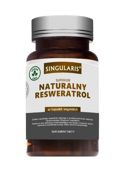 Singularis Naturalny Resweratrol 250mg Suplement diety, 60 kaps. wegańskich Singularis