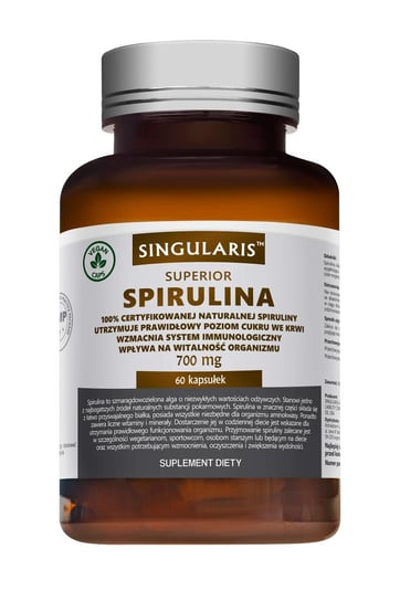 Singularis Spirulina, suplement diety, 60 kapsułek Singularis