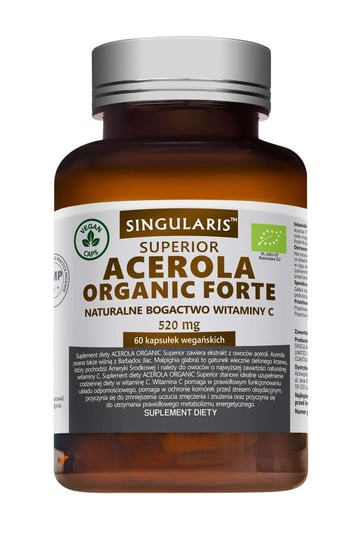 Singularis Superior, Acerola Organic Forte, Suplement diety, 60 kaps. Singularis Superior