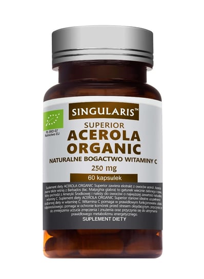 Singularis Superior Acerola Organic, suplement diety, 60 kapsułek Singularis