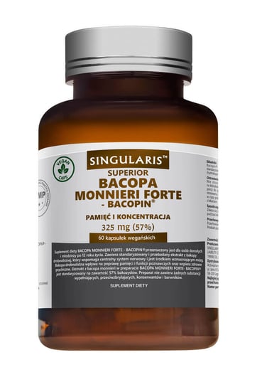 Singularis Superior Bacopa Monnieri Forte, suplement diety, 60 kapsułek Singularis