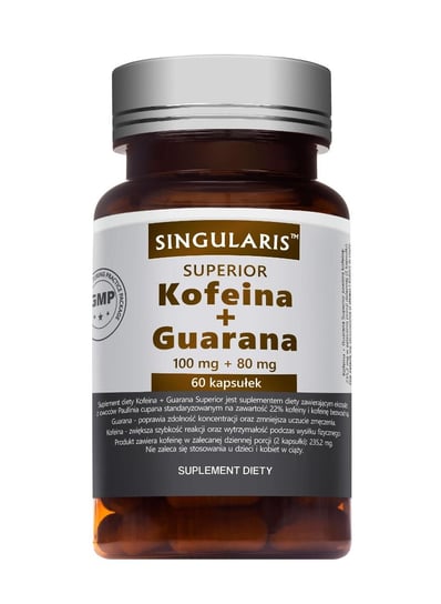 Singularis Superior Kofeina + Guarana, suplement diety, 60 kapsułek Singularis