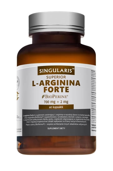 Singularis Superior L-arginina Forte, suplement diety, 60 kapsułek Singularis