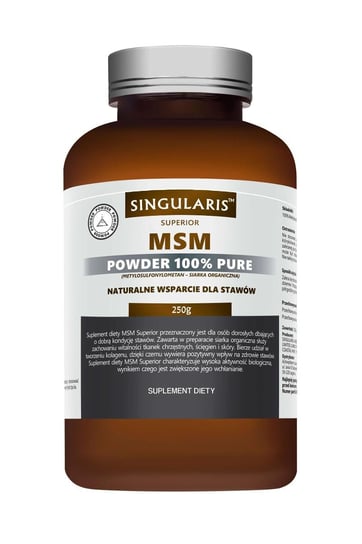 Singularis Superior MSM Powder 100% Pure, suplement diety, proszek 250 g Singularis