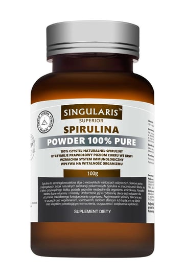 Singularis Superior Spirulina Powder 100% Pure, suplement diety, proszek 100 g Singularis