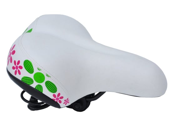 Siodło rowerowe białe w kwiatki Inny producent