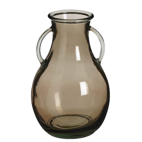 SITIA szklany wazon z uszami - H-32 cm - brązowy Mica Decorations