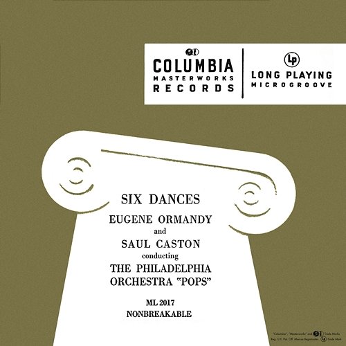 Six Dances by Smetana, Dvorák, Brahms, Fernández and Glière Eugene Ormandy