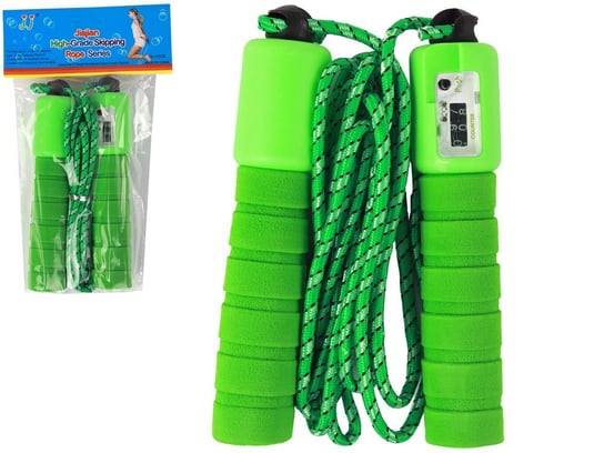 Skakanka Zielona Z Licznikiem 275 cm Regulacja Fitness Lean Toys