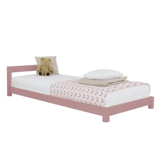 Skalowane łóżko dziecięce - GENERIQUE - DREAMY - Różowy - Drewno - W zestawie sprężyna skrzynkowa Youdoit