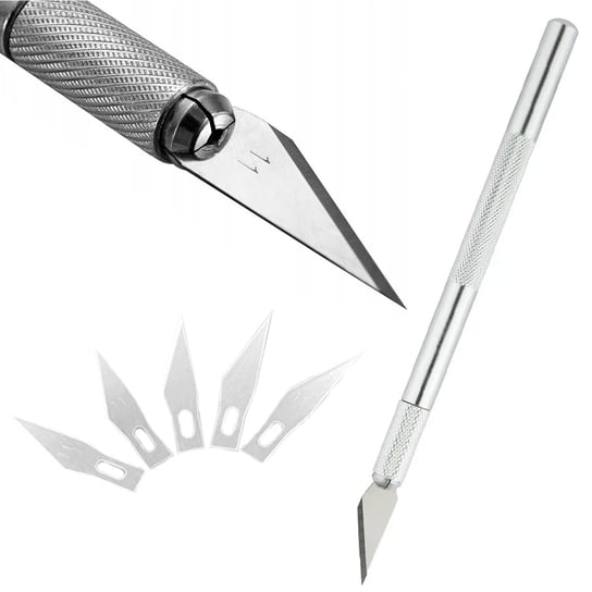 Skalpel Modelarski Nóż Nożyk Precyzyjny + 5 Ostrzy decortrend